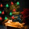 25Ft C7 LED Christmas Lights, Outdoor Christmas String Lights with C7 LED Red and Green Bulbs, Commercial Hanging Vintage Christmas Lights